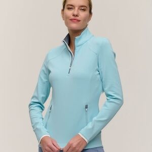 Zero Restriction Sofia Z500 Pullover Fresh Water Green/blue Sz S EUC